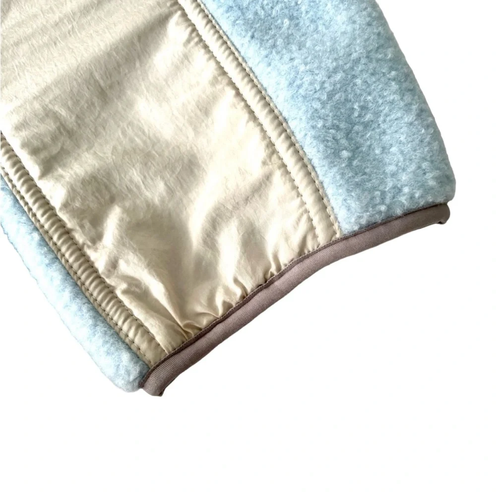 Air Jordan Cozy Girl Half Zip Fleece Hoodie Pale Blue Stone Women's Large NWT